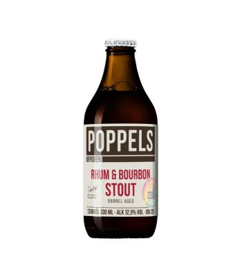Poppels - Barrel Aged Stout: Bourbon and Rum - 330ml bottle